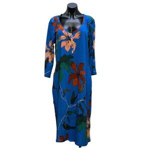 NWT The Kit Gisella Dress Azure Upstate Floral Bamboo Cotton Jersey 2X